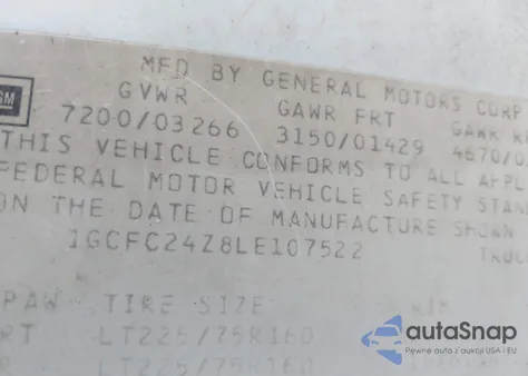 1990 Chevrolet Gmt-400 C2500 from USA, damaged, VIN 1GCFC24Z8LE107522